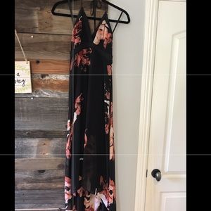 White House Black Market Floral Halter Dress